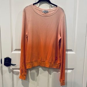 Wildfox Coral Ombré sweater